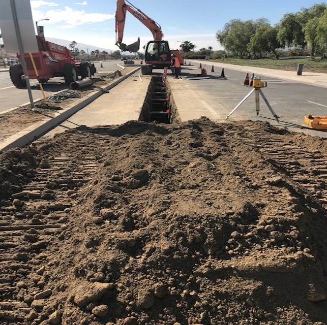 Sewer line installation continues Sewer line installation continues