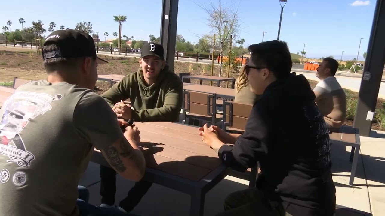 Veterans outside at Norco College Veterans Resource Center