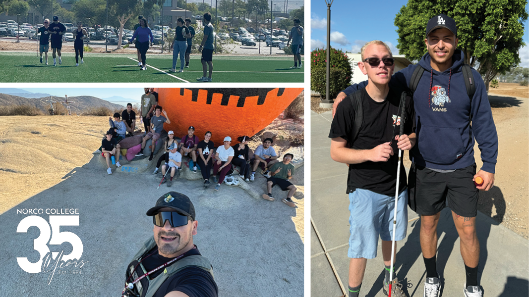 Josh Delgado serving as an aide at various events.