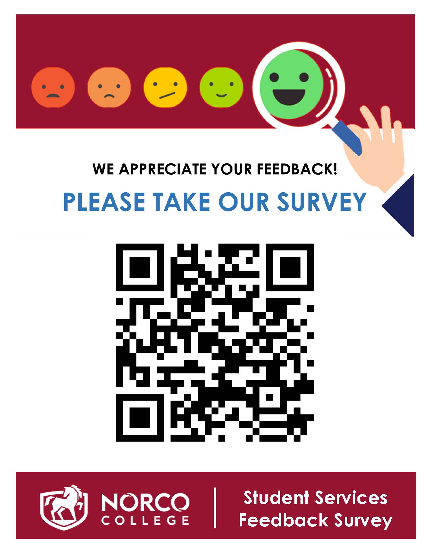 Student Services Survey - click here to take the survey