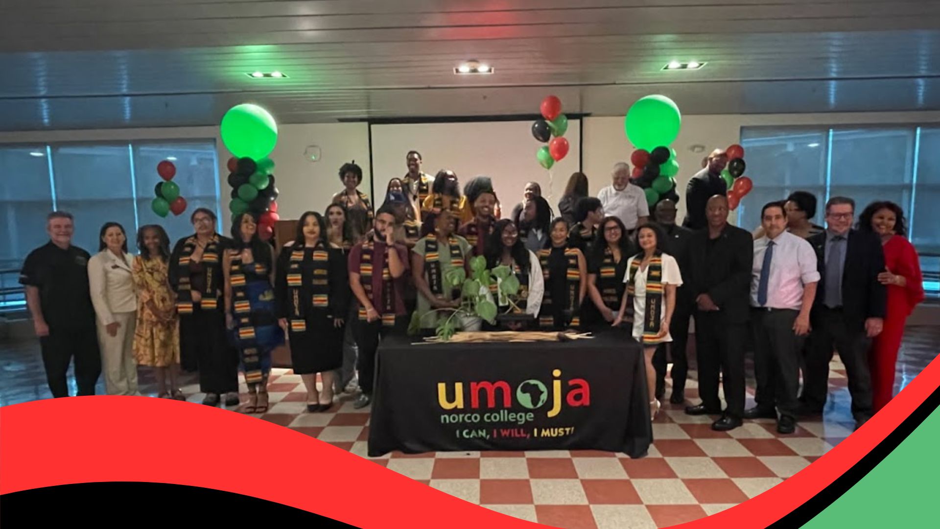 Norco College’s Umoja Graduation Celebration, held Thursday, June 12, in the John F. Kennedy Middle College High School Commons