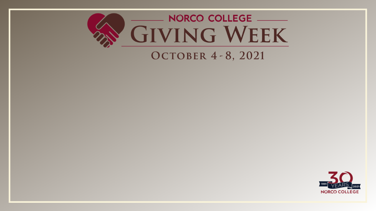 Norco College Giving Week 2021 Zoom Virtual Background 1