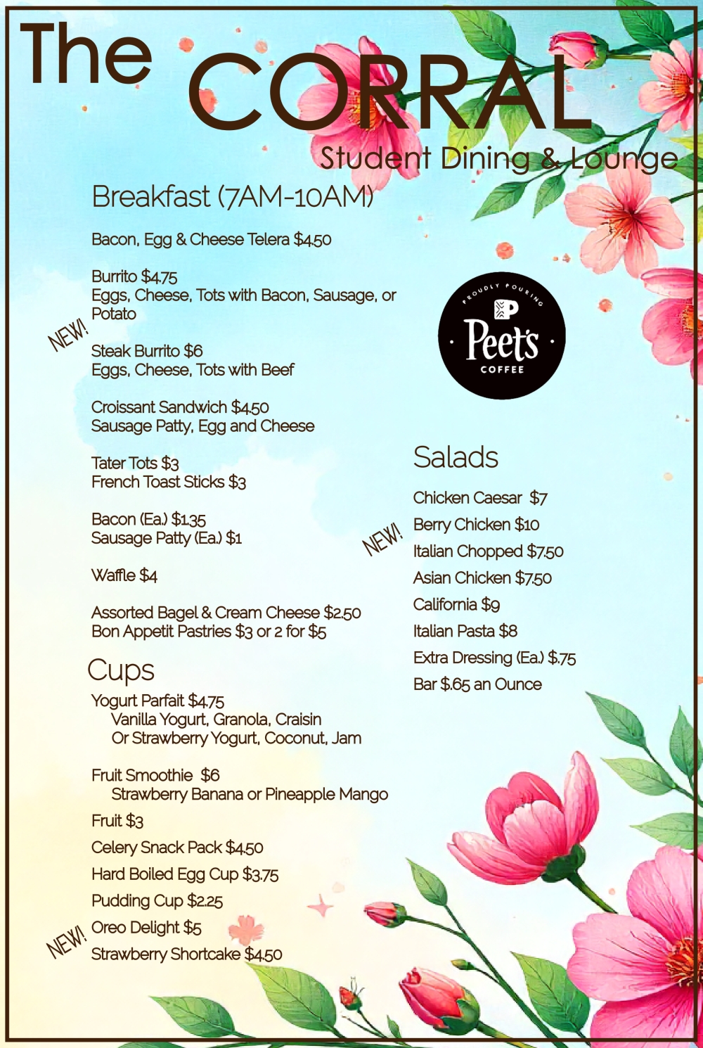 Fall 2025 Daily Menu
