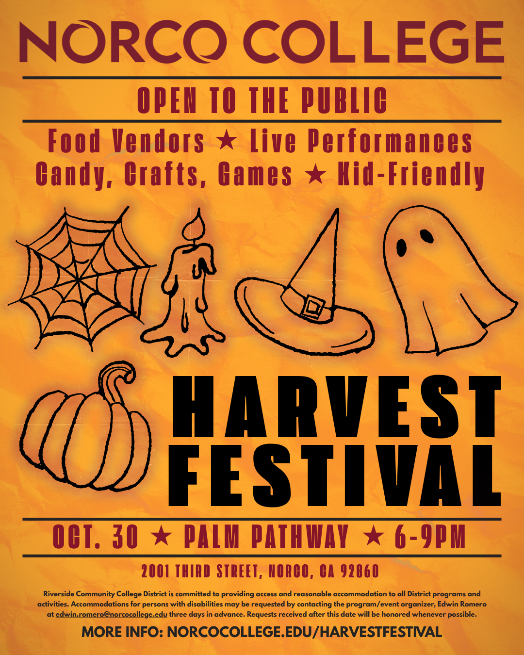 Norco College Harvest Festival 2026 flyer Norco College Harvest Festival 2026 flyer