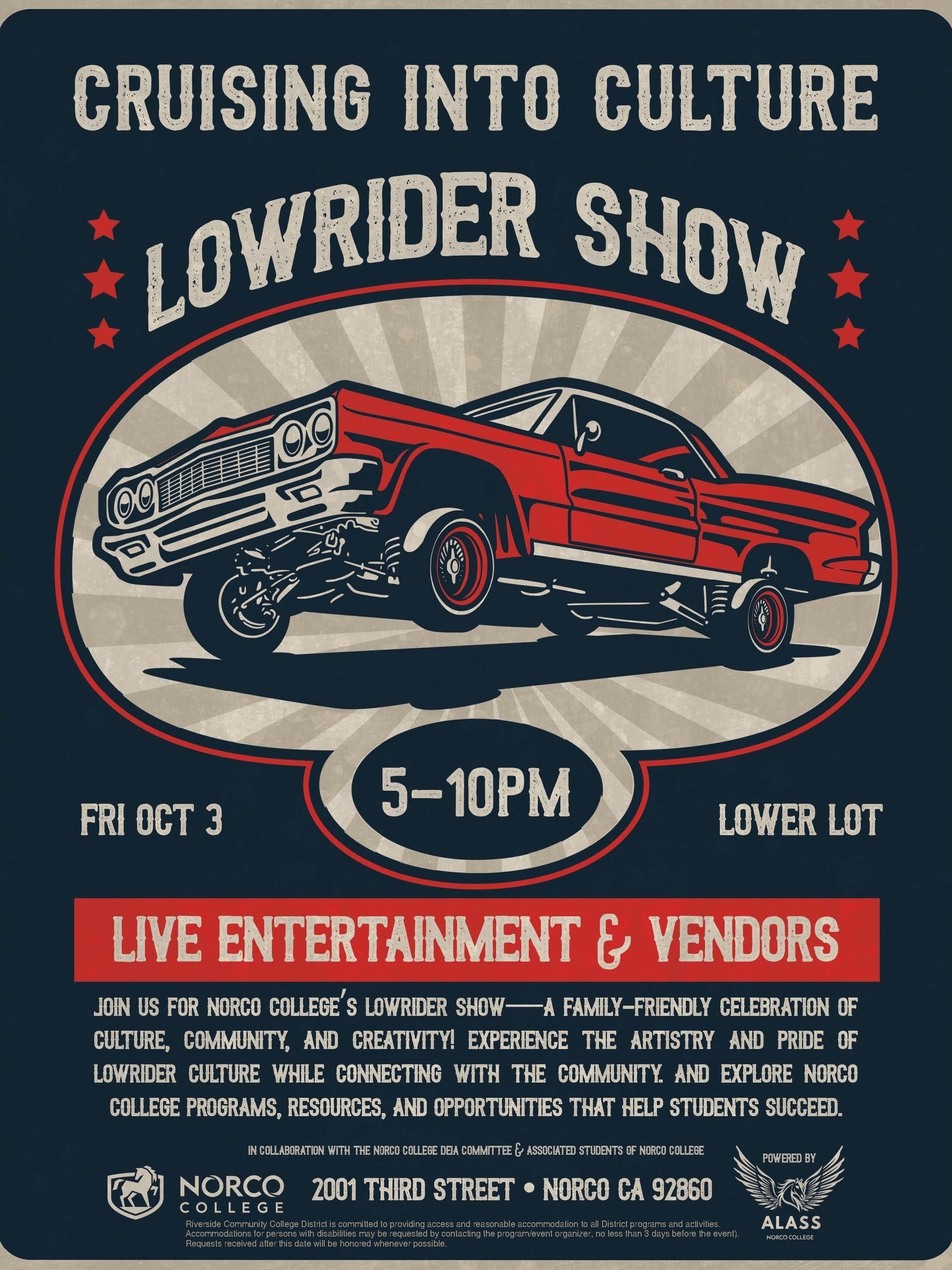 Cruising Into Culture Lowrider Show flyer