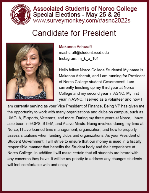 Candidate Statement Flyer - Makenna-Ashcraft