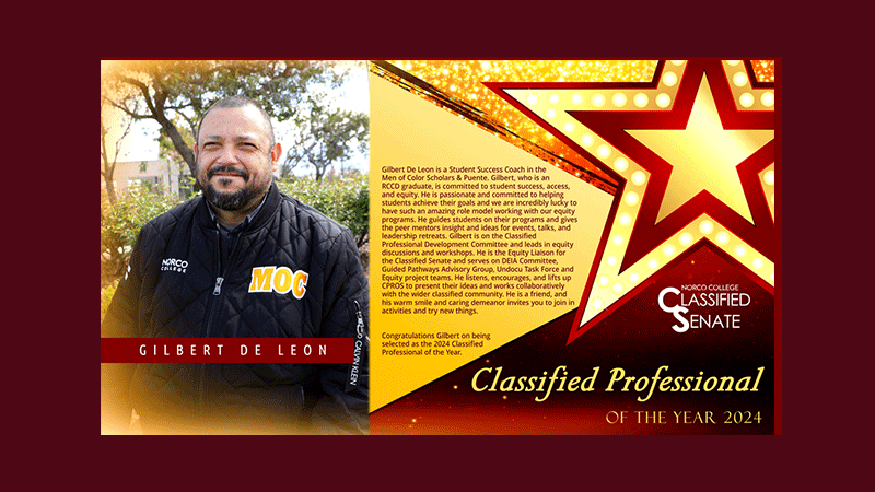 Gilbert De Leon Announced as 2024 Classified Professional of the Year