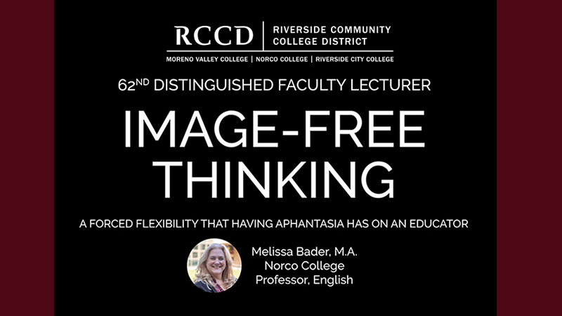 RCCD Invites Community to 62nd Distinguished Faculty Lecture