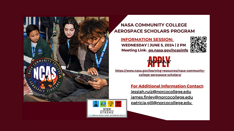 NASA Community College Aerospace Scholars Program Application Available Now