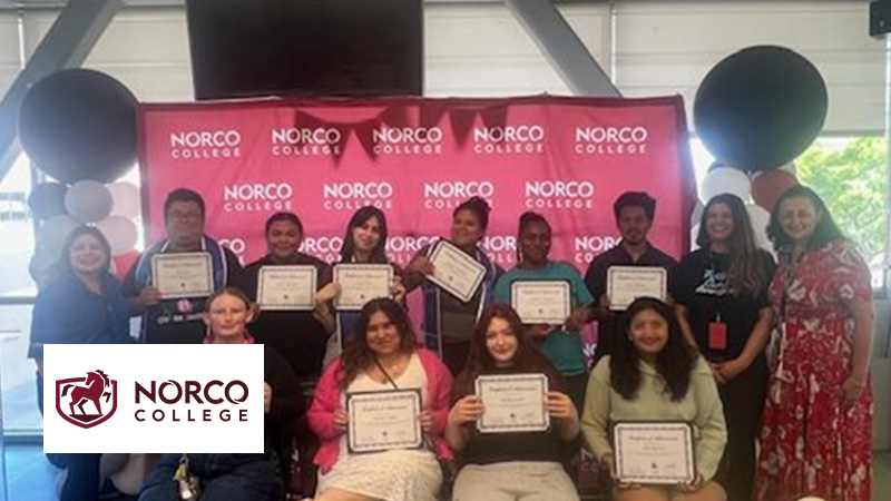 A picture displaying Norco Colleges Phoenix scholar graduates.