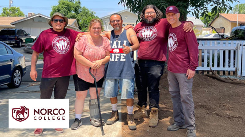 Dr. Gustavo Oceguera and Norco College Volunteer Corps students helping their community