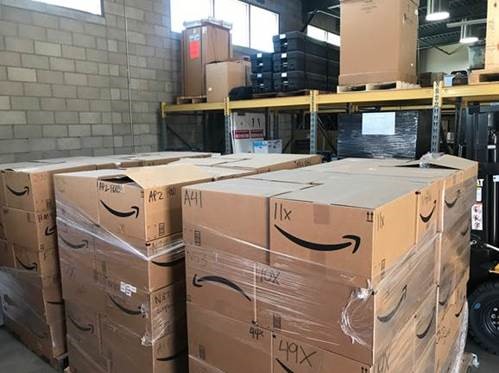 Amazon Donation Pallets