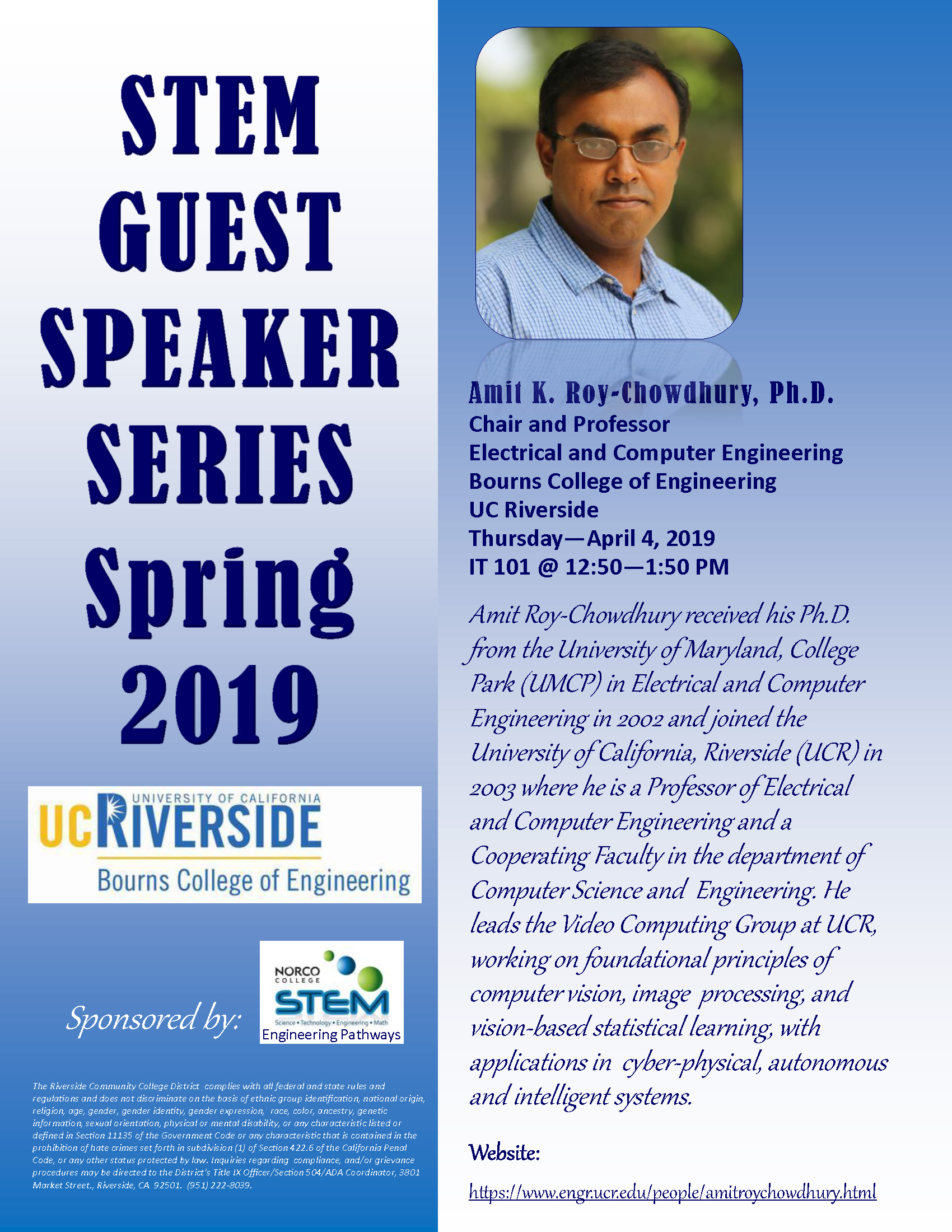 Guest Speaker - Dr. Amit K. Chowdhury