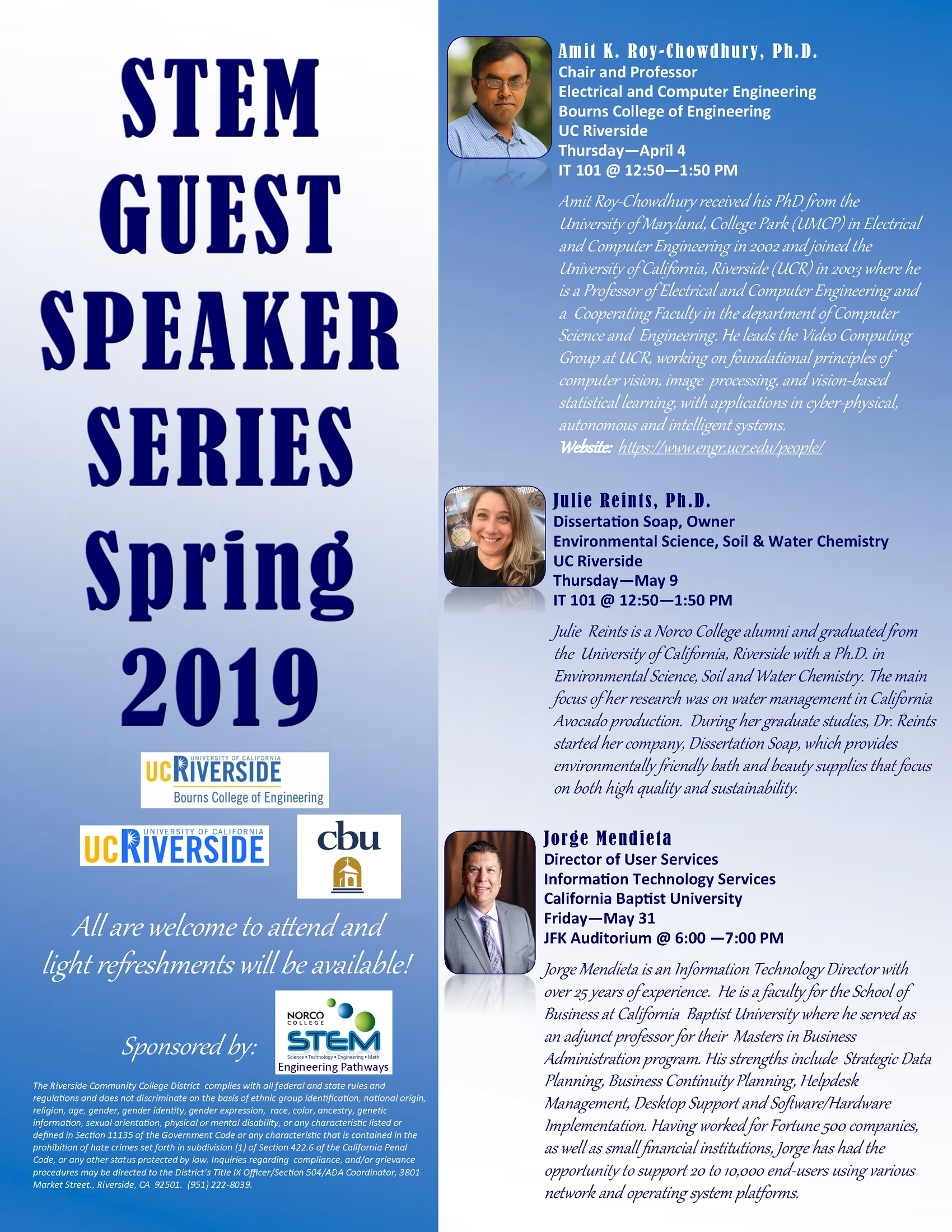 STEM Guest Speaker Series Spring 2019 REVISED