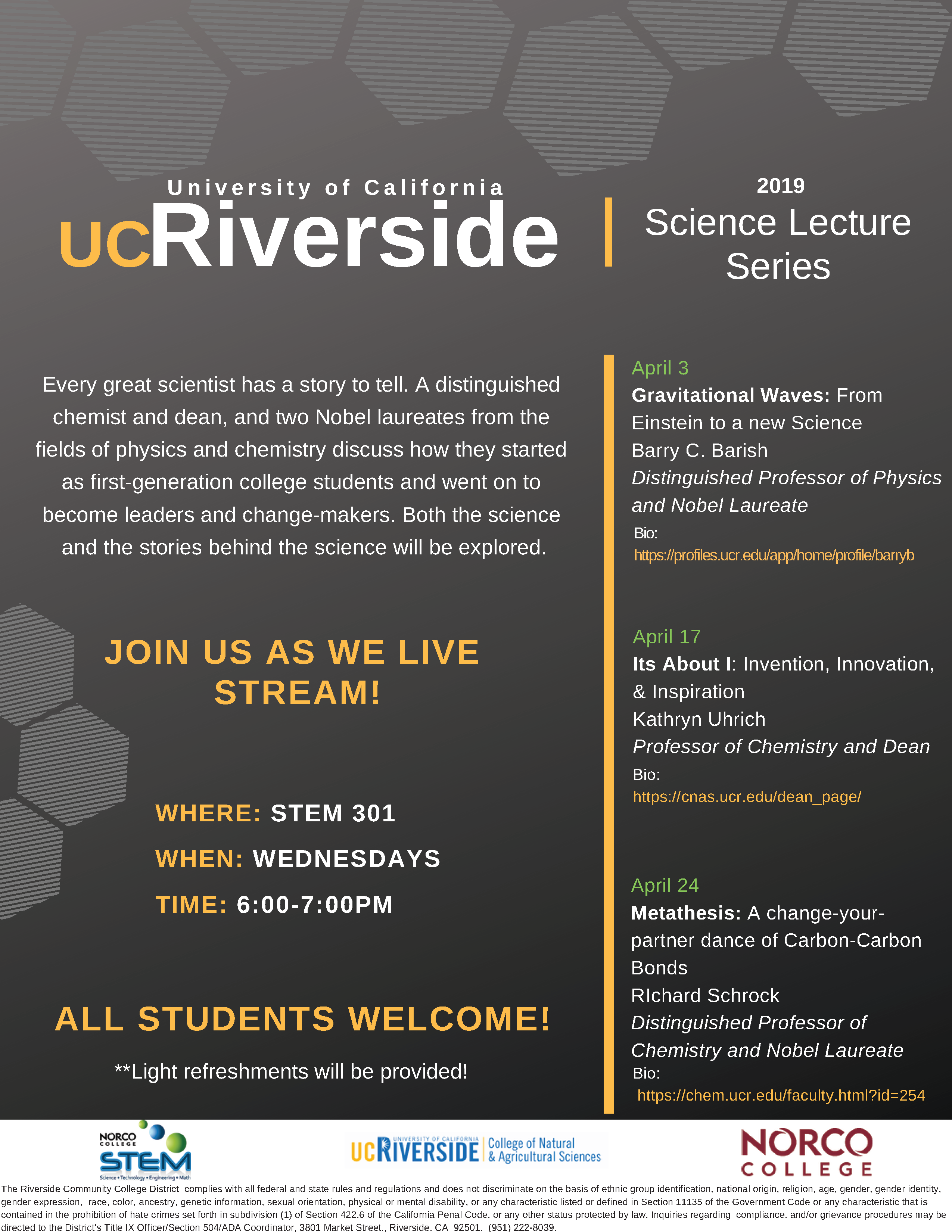 UCR Science Lecture Series 