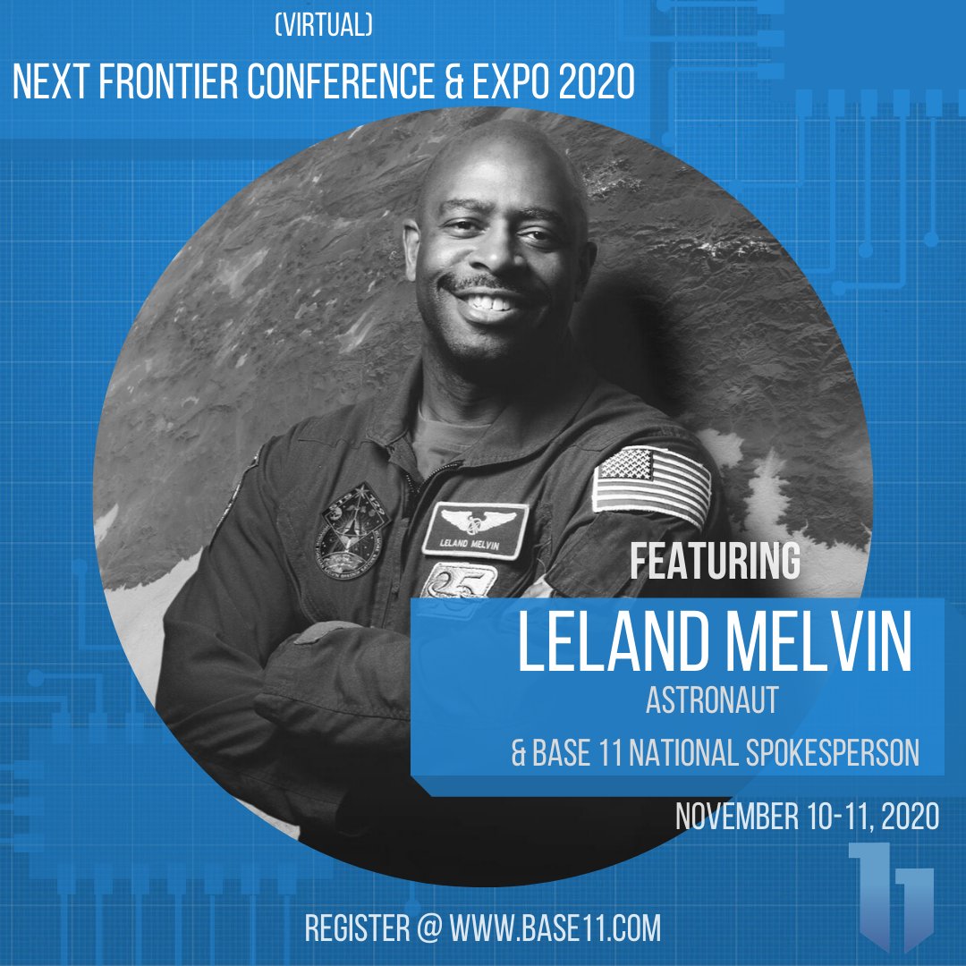 Next Frontier Conference flyer featuring Leland Melvin