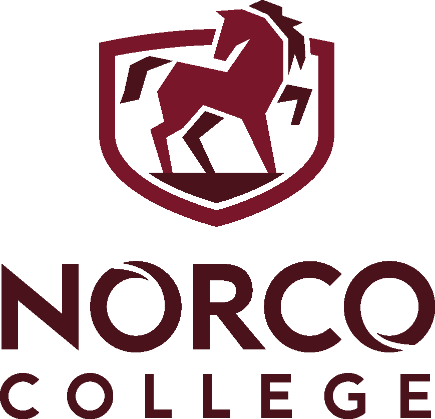 Norco College vertical mark logo burgundy