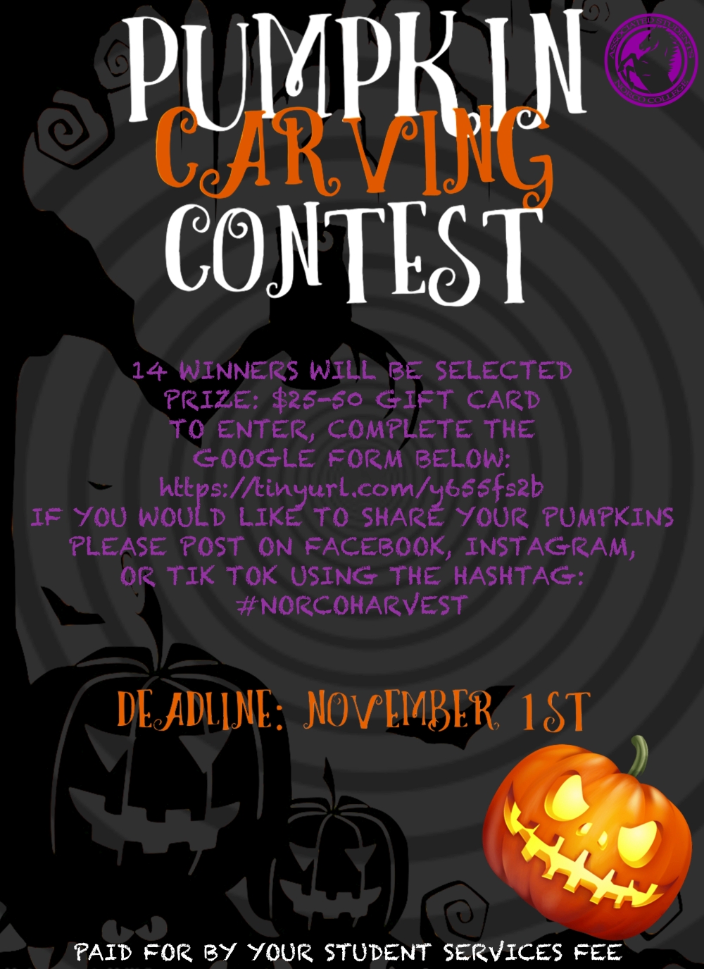 Pumpkin Carving Contest flyer Pumpkin Carving Contest flyer