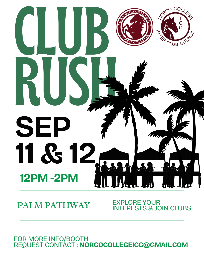 Club Rush Fall 2024 flyer Club Rush Fall 2024 flyer