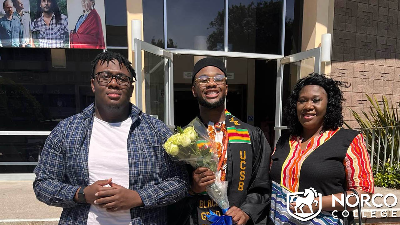 Nathaniel with his family upon graduating from UCSB.  Nathaniel with his family upon graduating from UCSB.