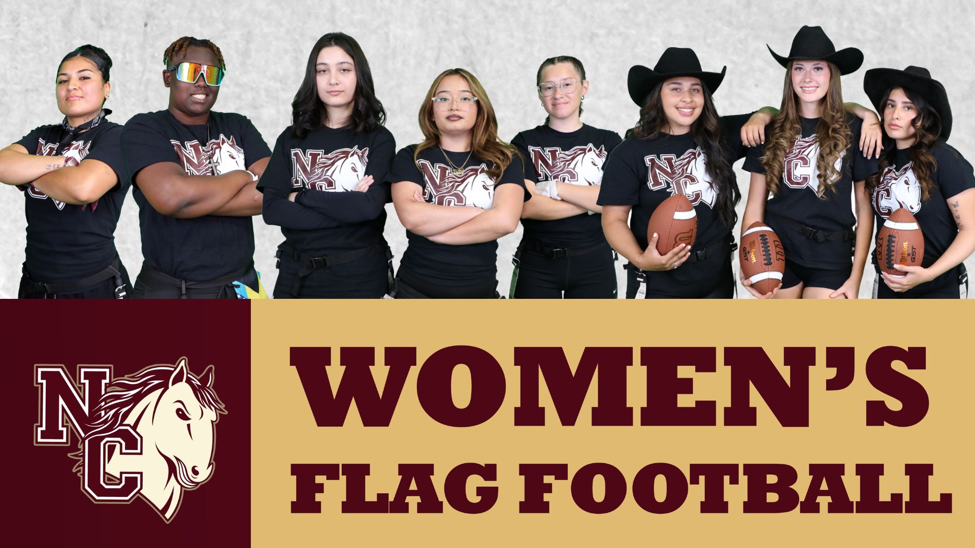 Norco College Spring 2025 Women's Flag Football Team
