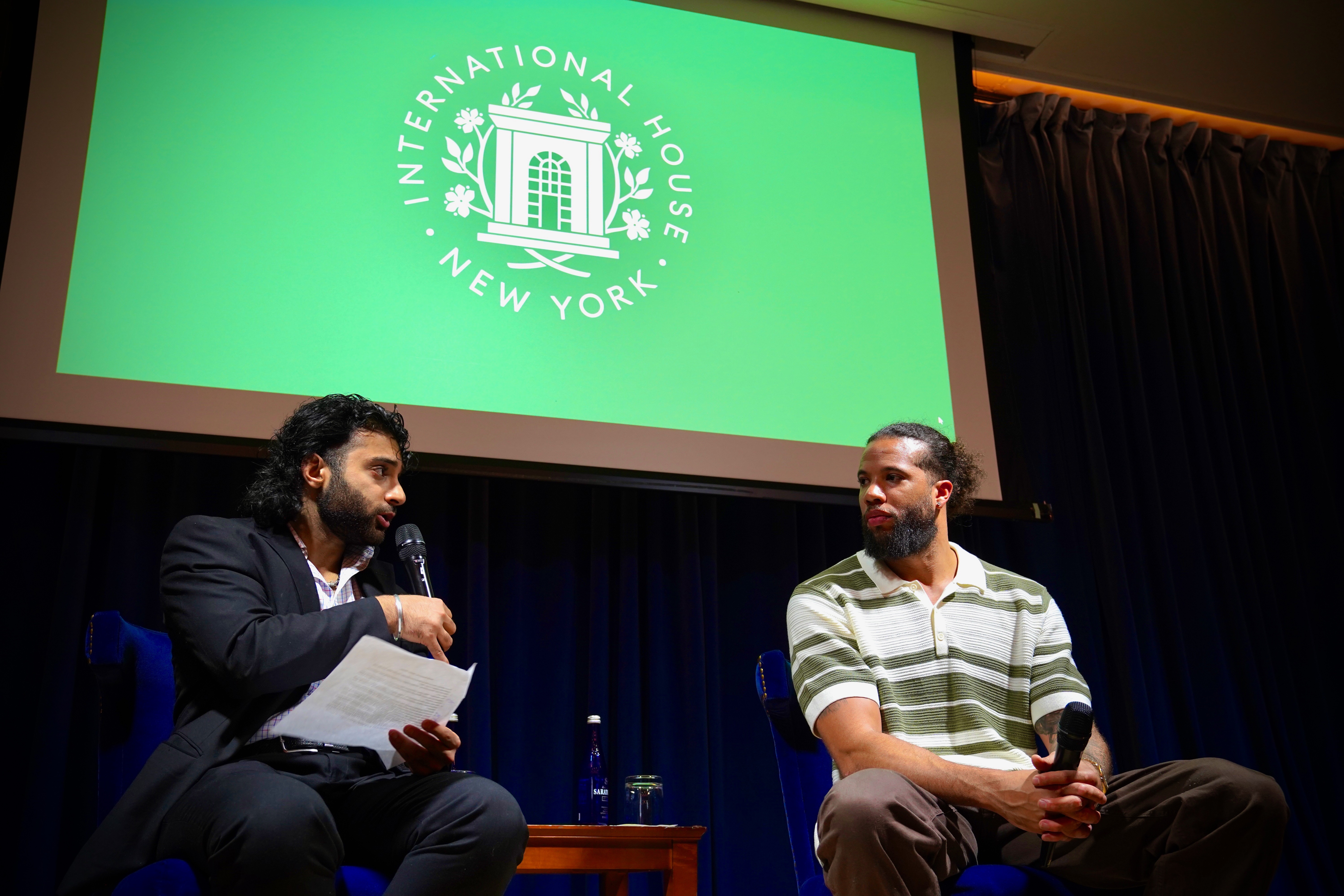 Saeed moderating conversation at the International House of New York with Michael Carter-Williams, 2014 NBA Rookie of the Year. Saeed moderating conversation at the International House of New York with Michael Carter-Williams, 2014 NBA Rookie of the Year.
