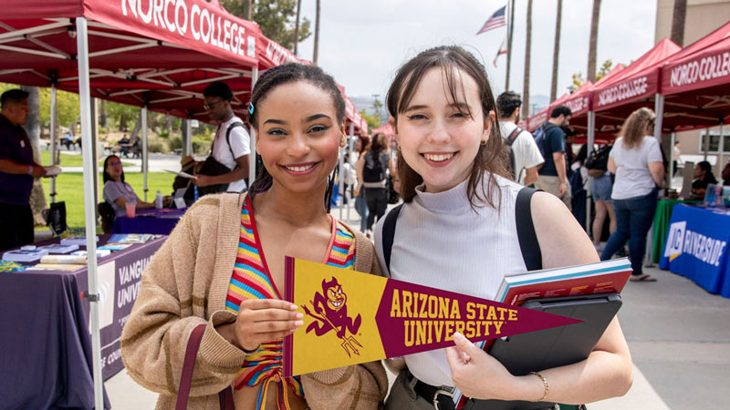 Norco College students at Norco College Transfer Fair.