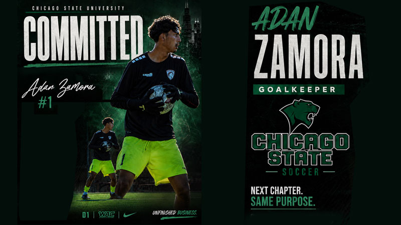Norco College Alumnus Adan Zamora continues as Men's Soccer Goalkeeper at Chicago State University