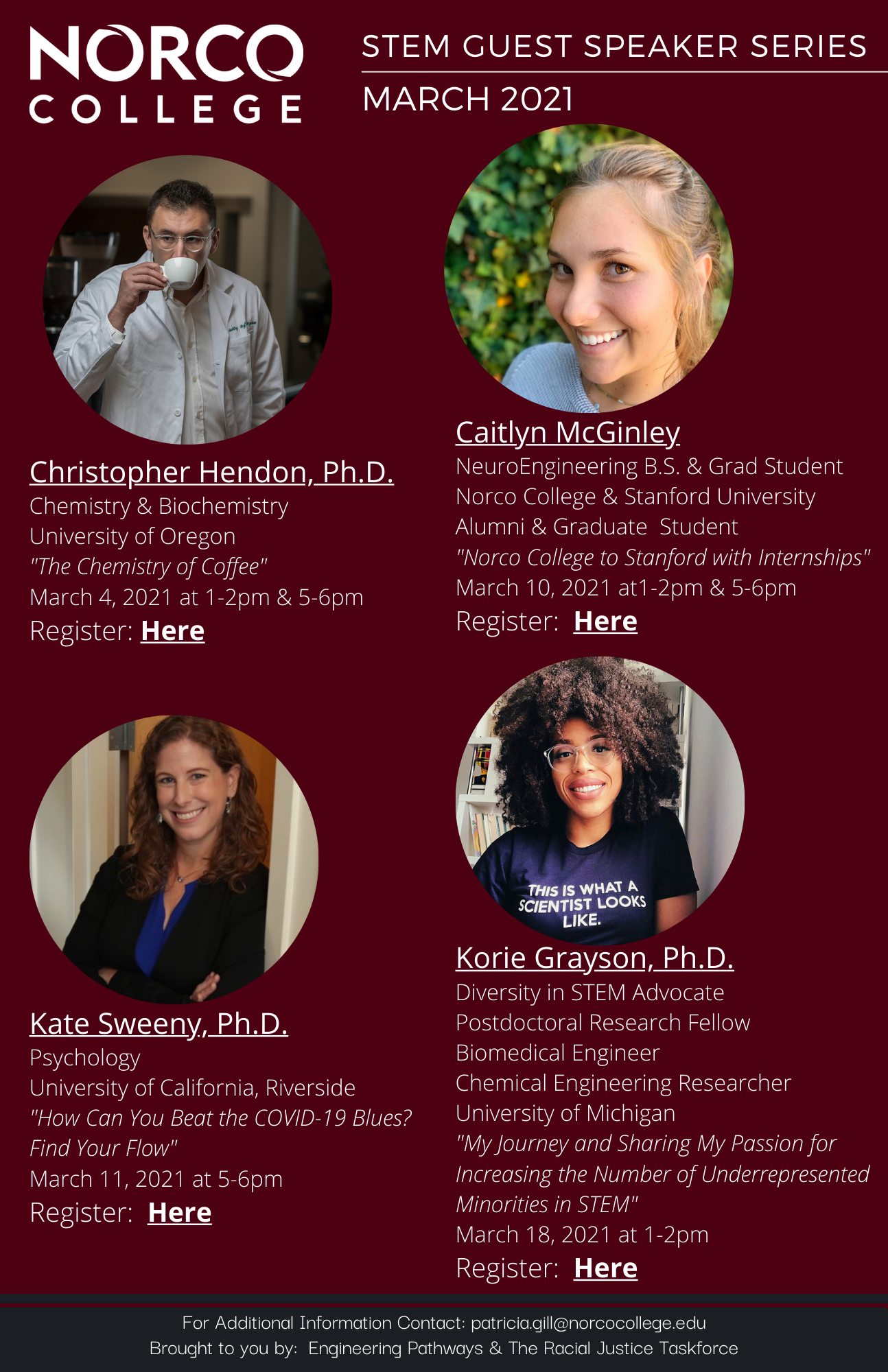 STEM Guest Speaker Series Spring 2021 flyer Page 1