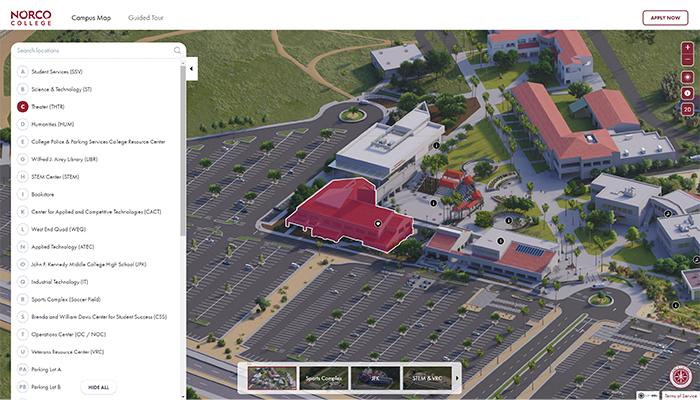Norco College 3D Rendered Map Launch image 2 Norco College 3D Rendered Map Launch image 2