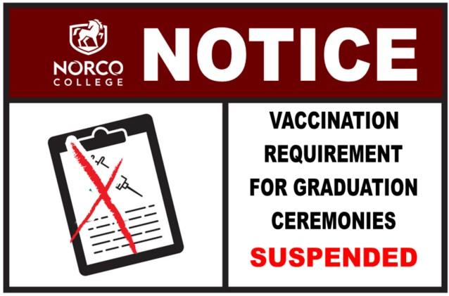 RCCD Suspends Vaccination Requirement for Graduation Ceremonies image RCCD Suspends Vaccination Requirement for Graduation Ceremonies image