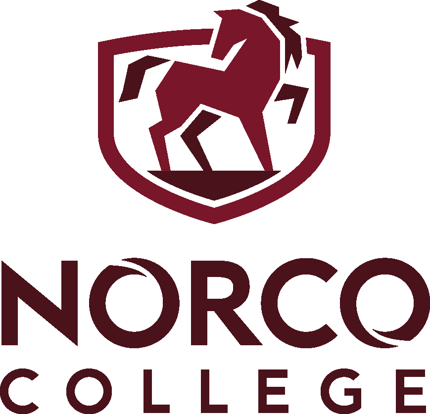 Norco College Visual Mark vertical Burgundy logo