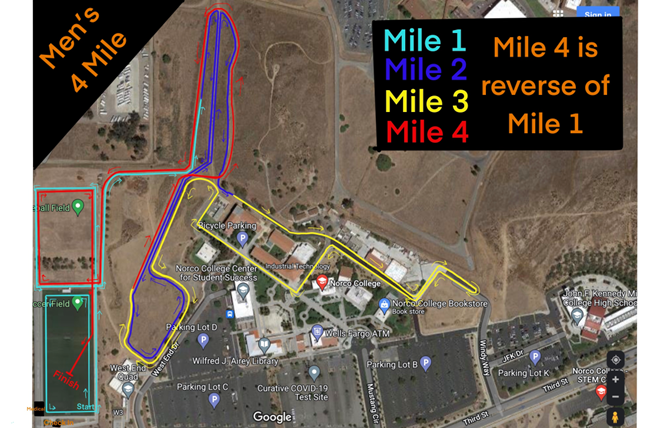 Cross Country Championship Men's 4 Mile map Cross Country Championship Men's 4 Mile map