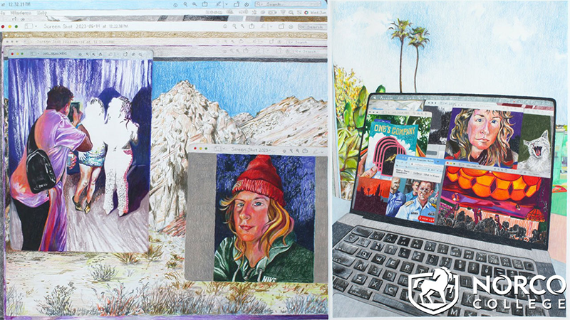 Two small samples of Michelle Ramin’s artwork