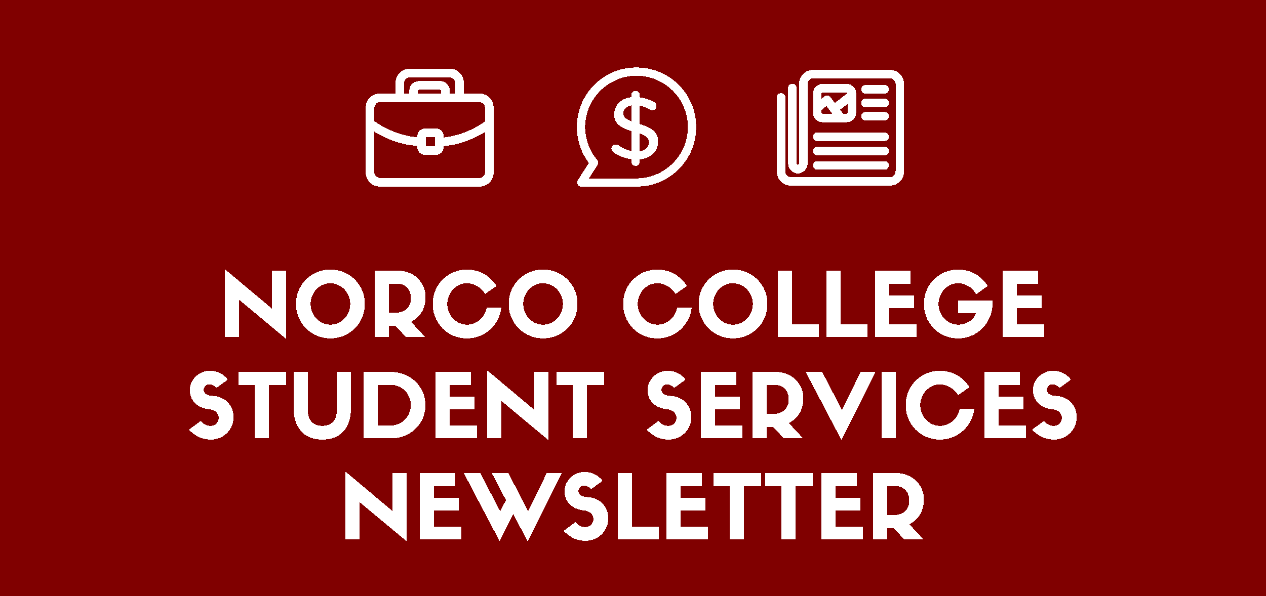 Norco College Student Services Weekly Newsletter logo