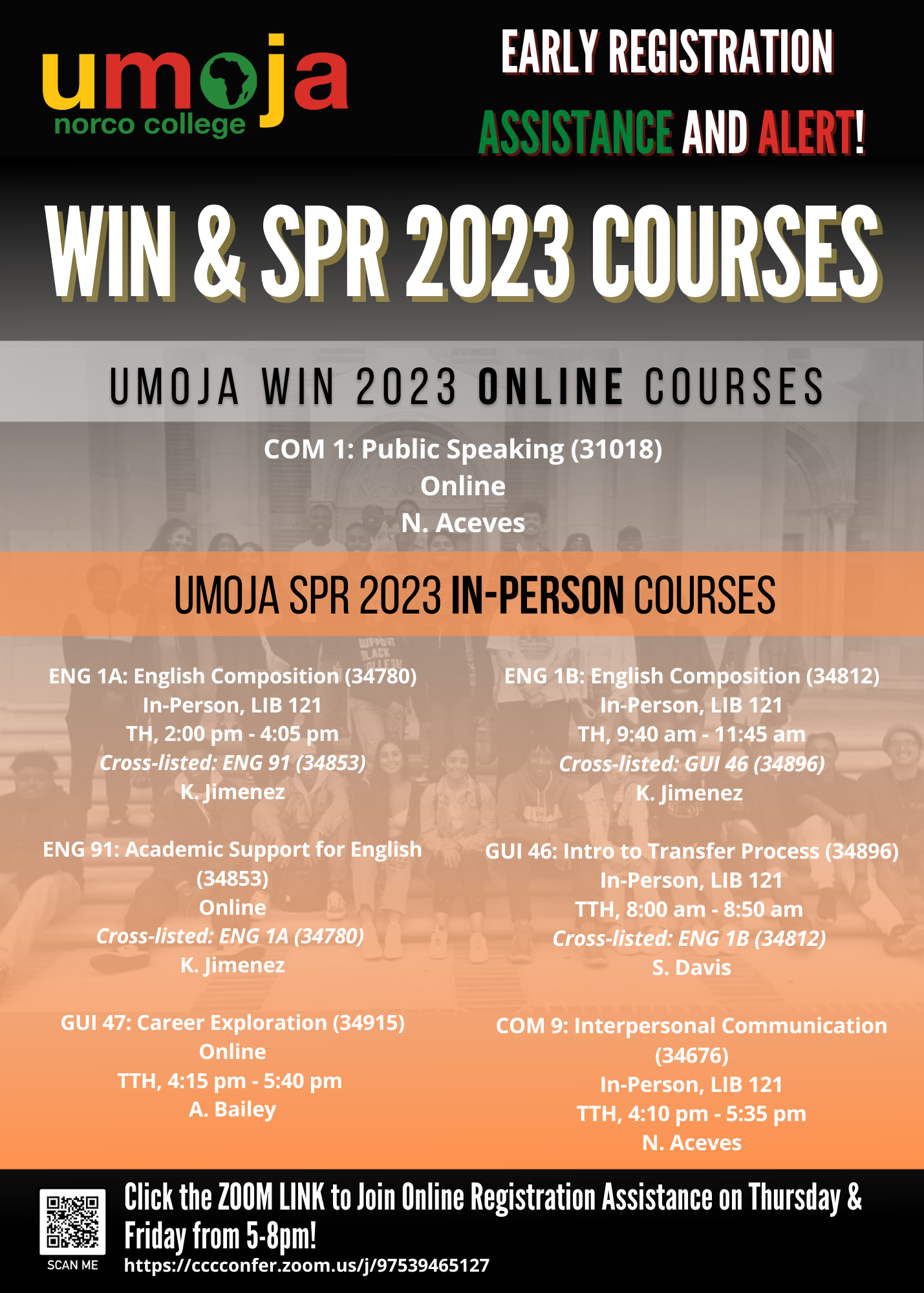 Umoja SPRING 2023 Courses