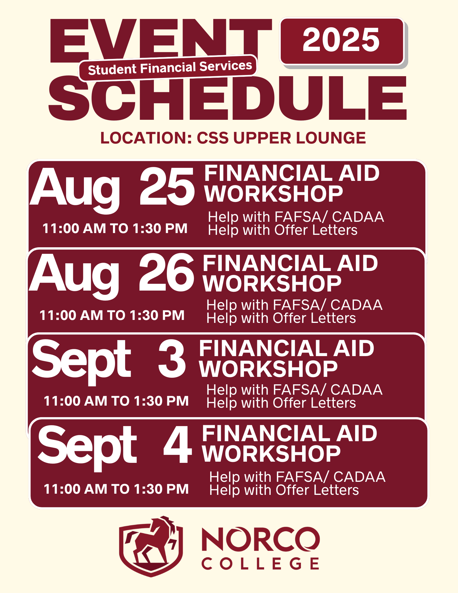 Event Schedule Event Schedule
