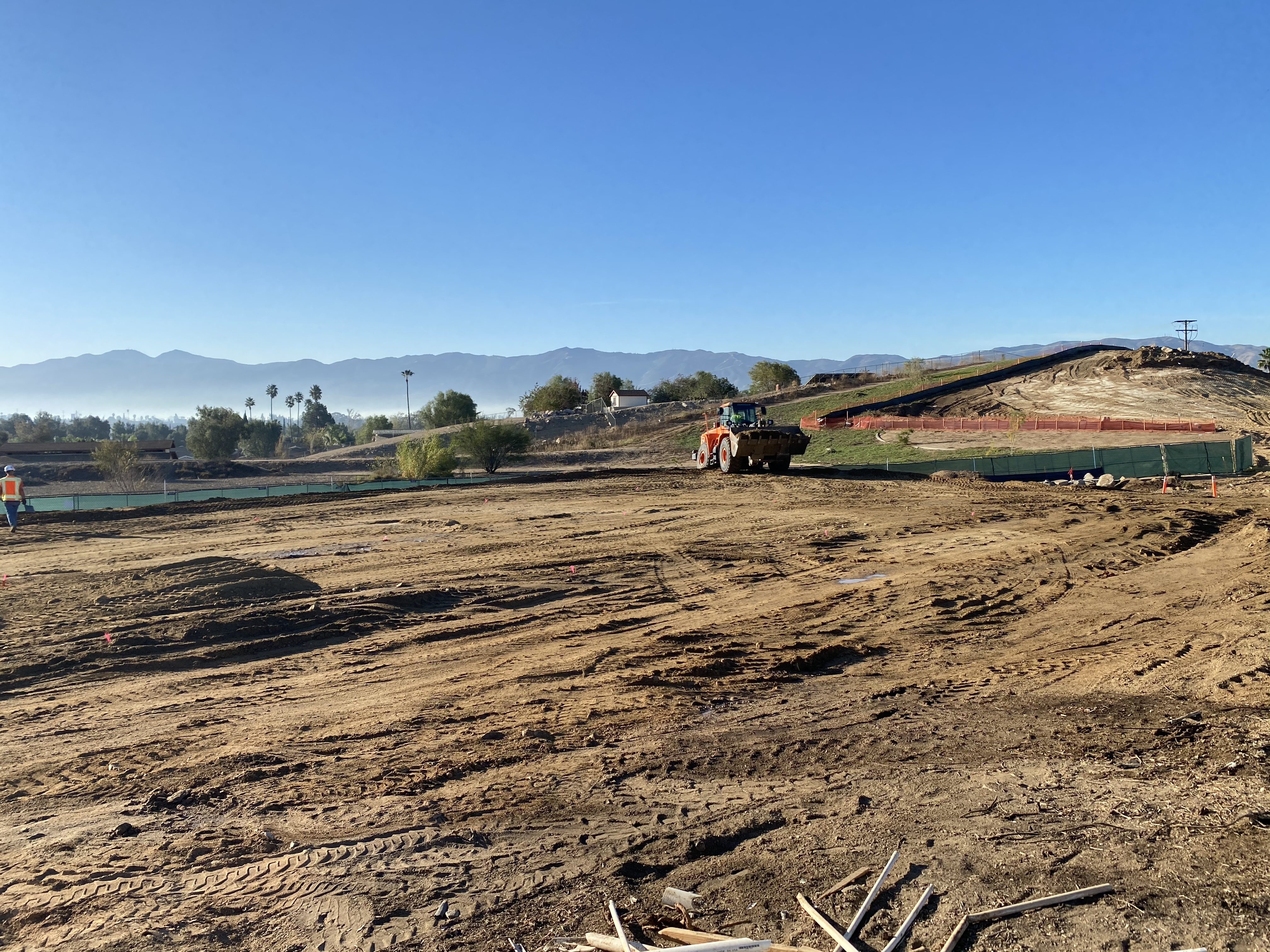 Building pad material borrow site