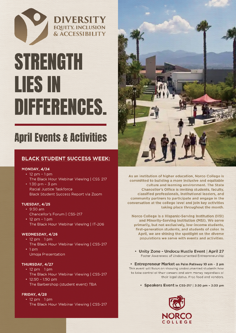 Black Student Success Week flyer