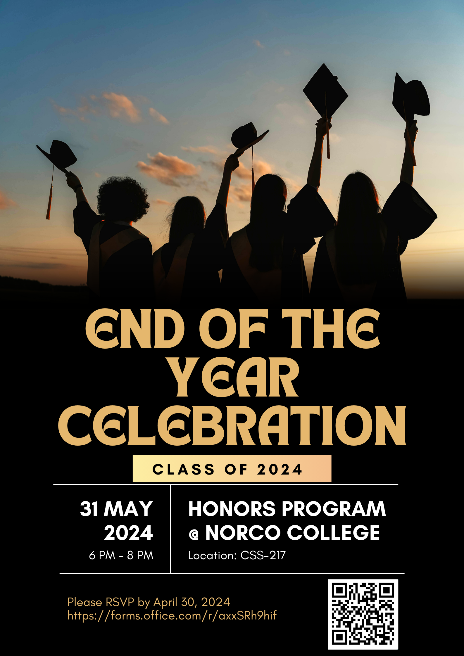 End of the Year Celebration Class of 2024 flyer