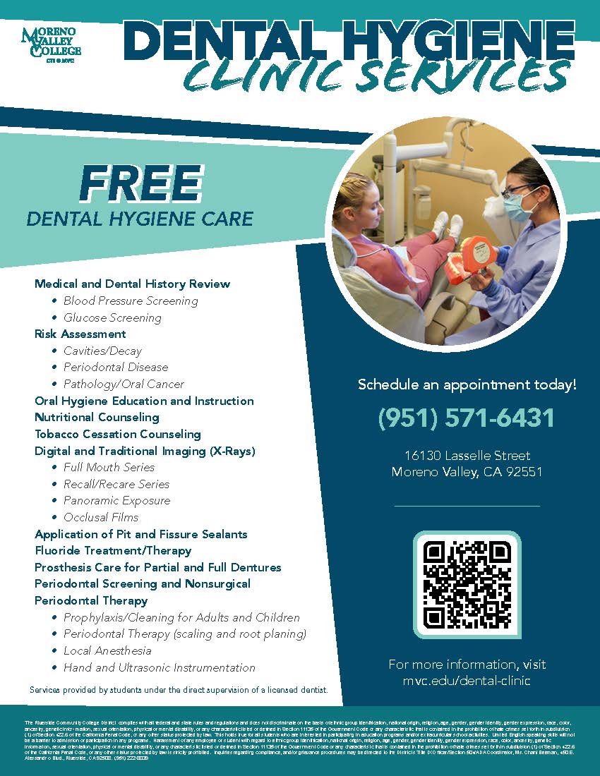 Moreno Valley College Dental Hygiene Clinic