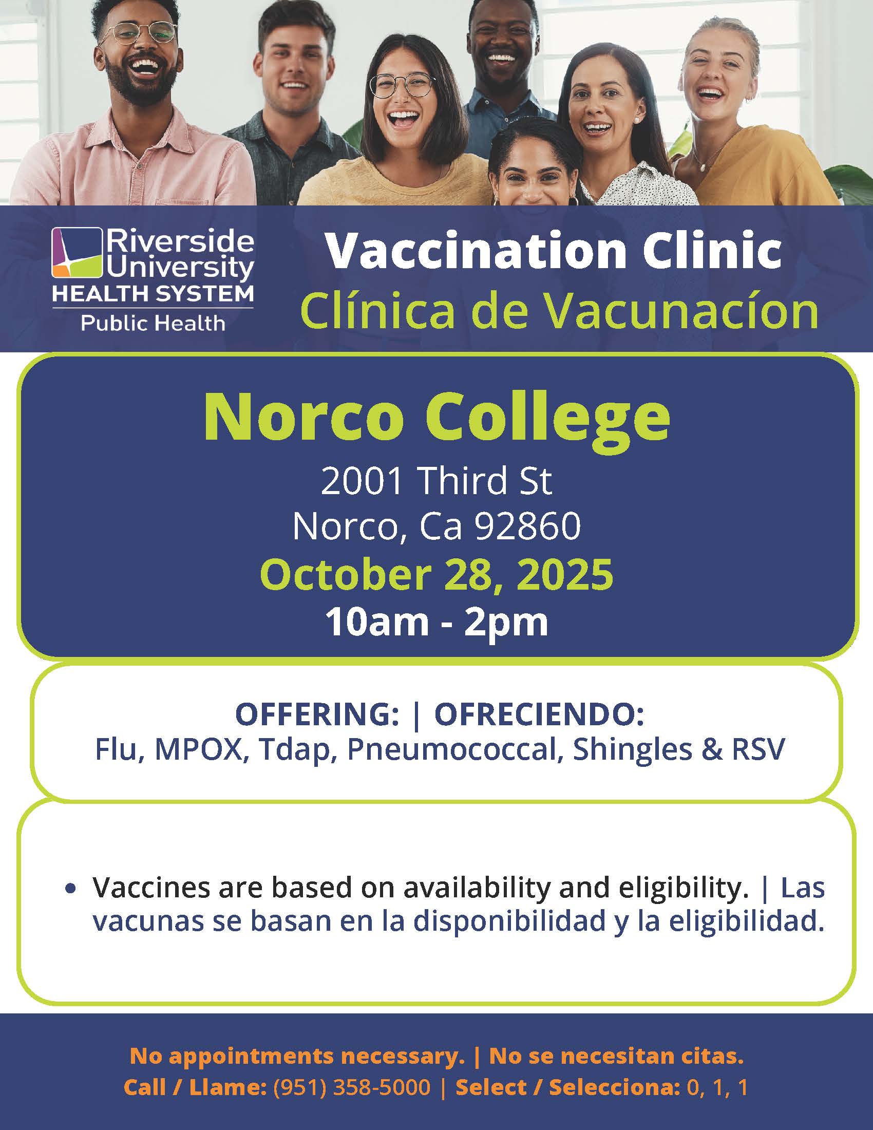 Wellness crawl ruhs event vaccine clinic