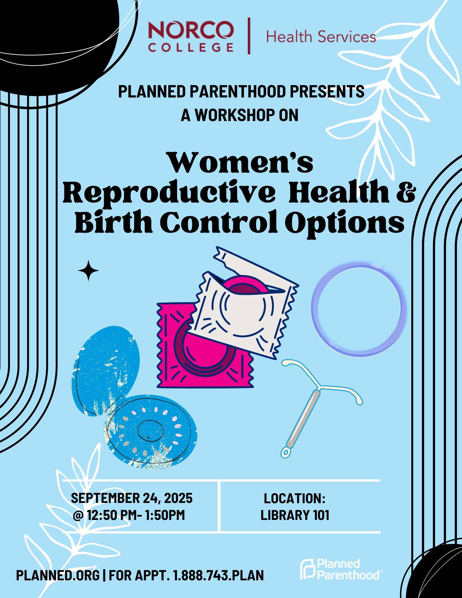women's reproductive  flyer from planned parenthood event notice 
