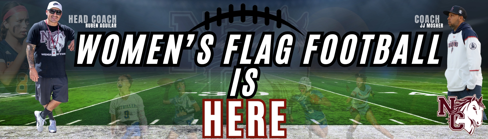 Norco College Women's Flag Football banner