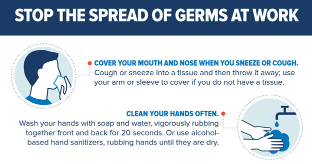 Stop the Spread of Germs at Work flyer 1