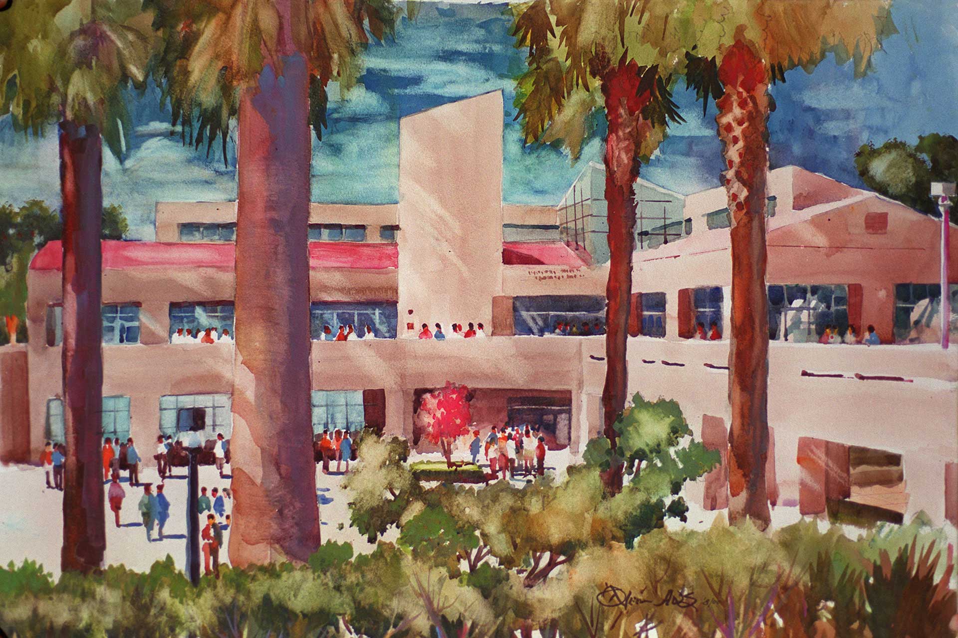 Norco college oil painting