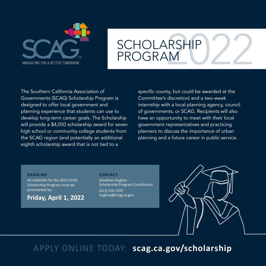 SCAG Scholarship Program 2022 flyer