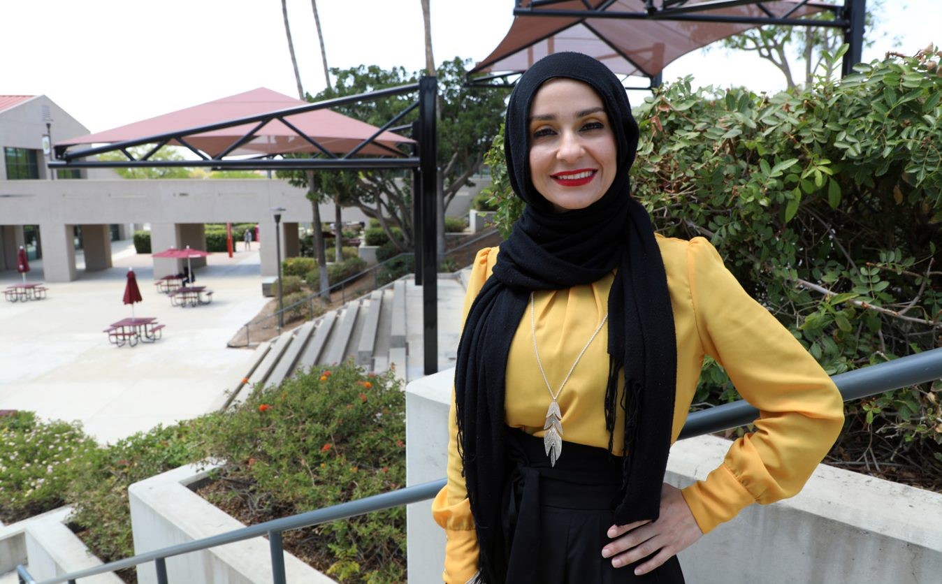 Ahlam Gheith on Norco College campus