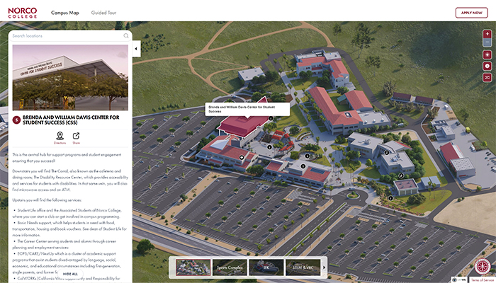 Norco College Virtual Tour 3D Rendered Map 1